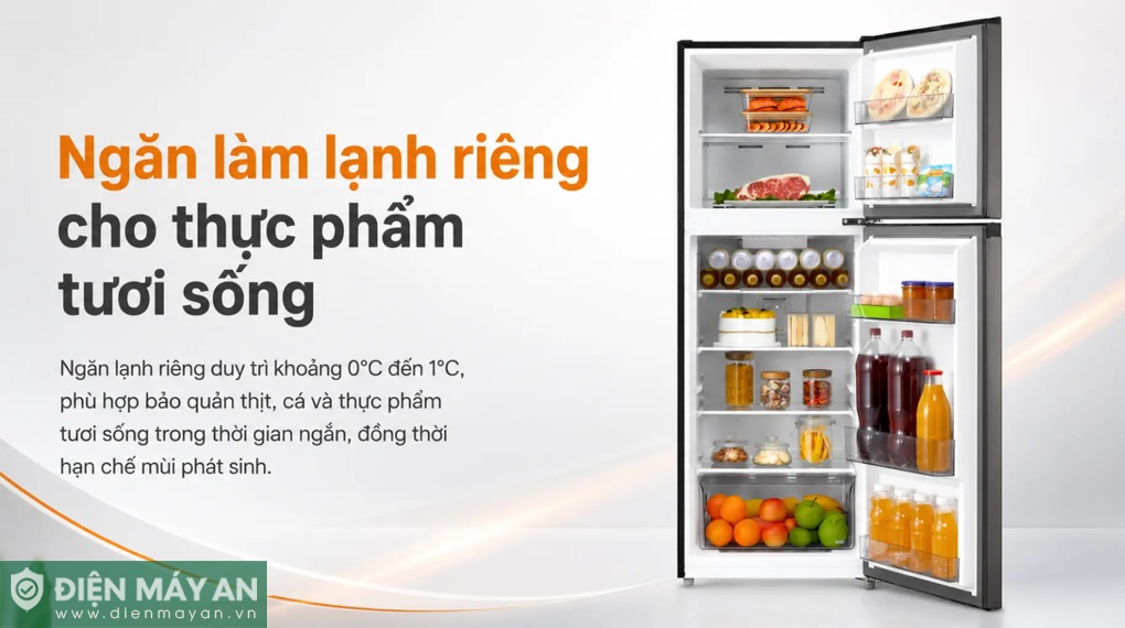Tủ lạnh Midea Inverter 236 lít MDRT346MTB28VN

